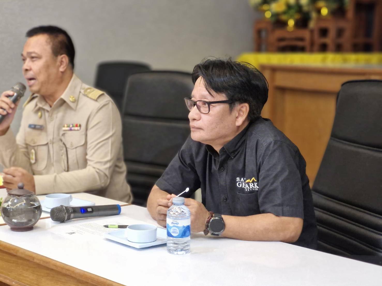 ร่วมต้อนรับข้าราชการย้ายมาจาก องค์การบริหารส่วนตำบลน้ำผุด เพื่อได้มาดำรงตำแหน่ง